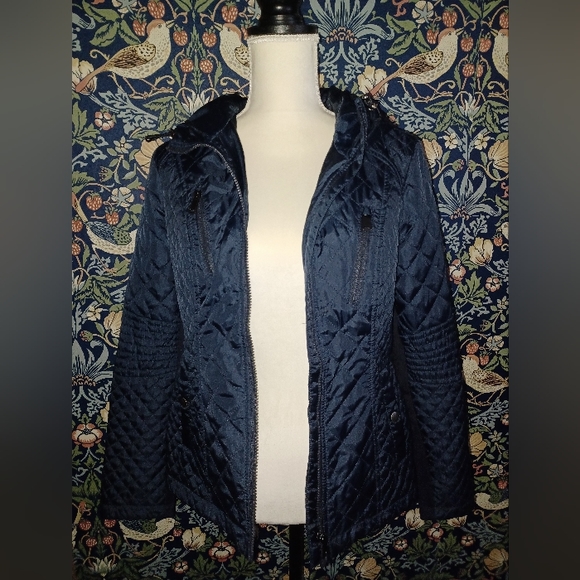 Navy quilted jacket - Picture 1 of 6